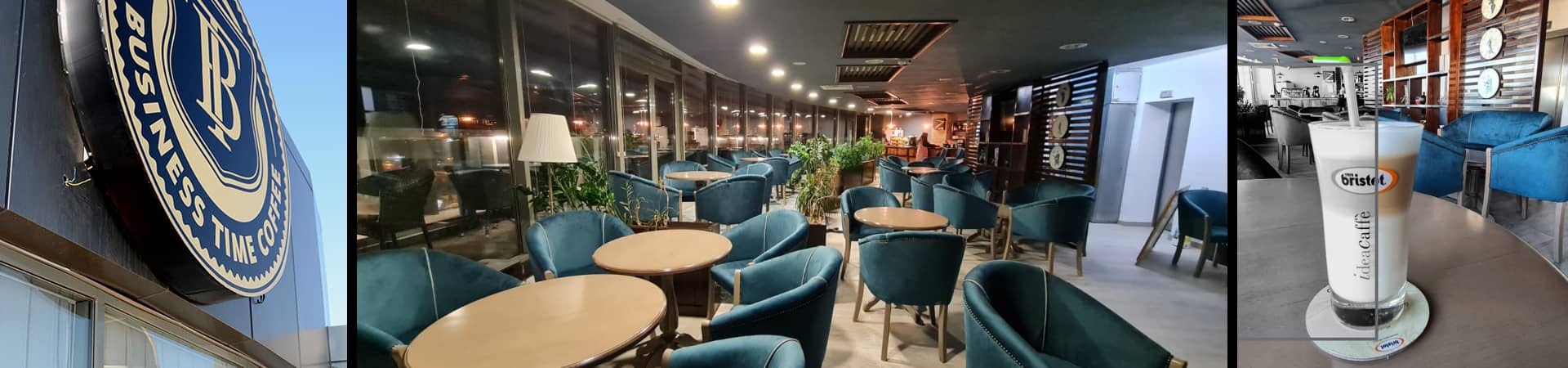 Interior Business Time Coffee amenajat pentru cafea și întâlniri în Bacău